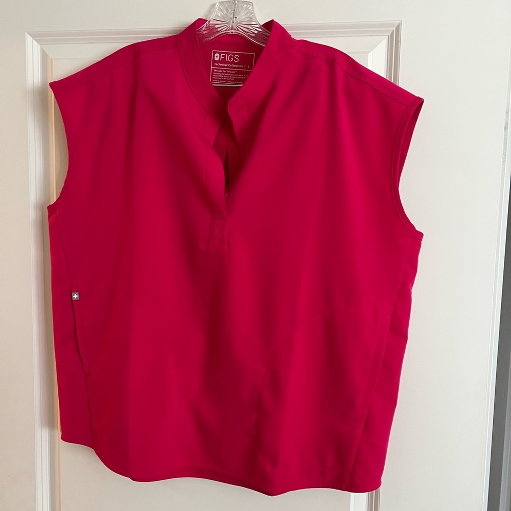 Figs Rafaela Oversized Scrub Top Size L Ultra Rose